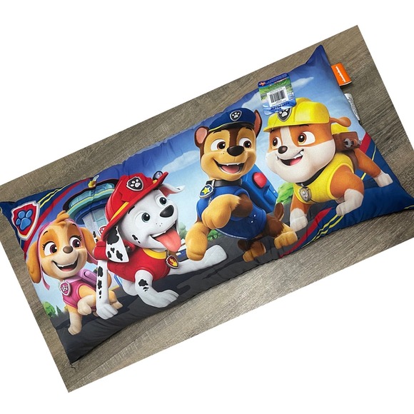 Nickelodeon Paw Patrol Kids Body Pillow Skye Marshall Chase & Rubble 17x34" NWT - Picture 2 of 8